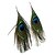 cheap Earrings-Bohemian National Wind Peacock Feather Earrings