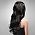 abordables Perruques synthétiques à dentelle-Perruque Lace Front Synthétique Femme Noir perruque Quotidien