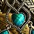 abordables Boucle d&#039;Oreille-Boucle d&#039;Oreille Pendantes Femme Turquoise Argent sterling Turquoise Bijoux Vert pour Soirée Quotidien