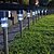 cheap LED Outdoor Lights-Solar Powered LED White Light Rechargeable Stainless Steel Garden Lawn Lamp (4-Pack)