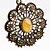 cheap Earrings-Glamorous Flower Style Retro Earrings for Women (Yellow)