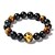 お買い得  ブレスレット-Gorgeous Black  Onyx Round Men&#039;s Bracelet