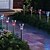 cheap LED Outdoor Lights-Pack of 8  Color - changing Solar Powered LED Rechargeable Stainless Steel Garden Lawn Light