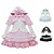 cheap Lolita Dresses-Sweet Lolita Skirt Black Blue Pink Medium Length Blouse Skirt Lolita Accessories