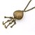 cheap Necklaces-Antique Copper Vintage Skeleton Man Necklace