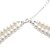 levne Sady šperků-slonová kost pearl dvoudílný vintage dámy náhrdelník a náušnice šperky set (38 cm)