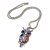 cheap Necklaces-Gun Color Plated Colorful Owl Alloy Zircon Necklace
