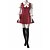 cheap Anime Costumes-Inspired by Fairy Tail Lisanna Anime Cosplay Costumes Cosplay Suits Dresses Patchwork Sleeveless Dress Sleeves Stockings Bow For Men&#039;s