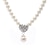 cheap Jewelry Sets-Ivory Pearl Two Piece Mini Heart Ladies Necklace and Earrings Jewelry Set (38 cm)