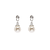 billige Smykkesett-elfenben perle to stykke mini hjerte damene halskjede og øredobber smykker sett (38 cm)