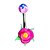 abordables Bijoux Corps-perçage fleur en acier nombril / oreille inoxydable plaqué lureme®silver (couleur aléatoire)