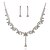 voordelige Sieradensets-schitterende strass bruiloft sieraden set, inclusief ketting, oorbellen en tiara