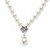 cheap Jewelry Sets-Ivory Pearl Two Piece Elegant Ladies Necklace and Earrings Jewelry Set (38 cm)
