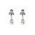 billige Smykkesett-elfenben perle to stykke elegant damer halskjede og øredobber smykker sett (38 cm)