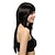 cheap Synthetic Wigs-Capless Long Black Straight Synthetic Wigs