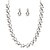 お買い得  ウェディングベール-女性用 人造真珠 ラインストーン イヤリング ジュエリー シルバー 用途 結婚式 パーティー / 髪飾り / ネックレス