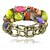 זול צמידים-Electro-plated Colorful Gem Bracelet(Random Color)