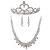 cheap Jewelry Sets-Elegant Rhinestone Bridal Necklace, Earring And Tiara Set