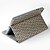 cheap iPad Accessories-Woven Pattern PU Leather Case with Stand for iPad mini