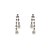 levne Sady šperků-slonová kost pearl dvoudílný vintage dámy náhrdelník a náušnice šperky set (38 cm)