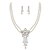 abordables Parures de Bijoux-ivoire nacré deux pièces collier vintage dames et ensemble de bijoux boucles d&#039;oreilles (38 cm)