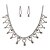 ieftine Seturi de Bijuterii-strălucitoare pietre nunta mireasa set de bijuterii, inclusiv colier, diadema și cercei