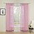 abordables Cortinas transparentes-Curtain Print Solid 100% Polyester Two Panels Home Decoration