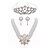 abordables Parures de Bijoux-magnifiques cristaux clairs avec une imitation de perles bijoux de jeu, y compris collier, boucles d&#039;oreilles et tiare
