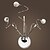 tanie Kinkiety-Kinkiet spiralny z 3 kryształowymi lampami K9 w kształcie kul (gwint G4)
