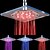billige LED-brusehoveder-8-tommer 12-LED Akryl Ceiling Shower Head (Assorterede farver)
