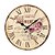 abordables Horloges Murales Rustiques-Horloge murale Pays Floral