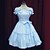 abordables Robes de Lolita-Princesse Sweet Lolita Robe Femme Fille Coton Japonais Costumes de Cosplay Bleu / Rose Couleur Pleine Papillon Au dessus des genoux