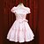 billiga Lolitaklänningar-Prinsessa Sweet Lolita Klänningar Dam Flickor Cotton Japanska Cosplay-kostymer Blå / Rosa Enfärgad Fjäril Över Knät