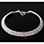 abordables Colliers cols Claudine-Collier Multirang Diamant synthétique diamant Gros Fantaisie dames Simple Pierres de naissance Blinging Écran couleur Argent Colliers Tendance Bijoux pour