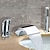 billiga Badkarskranar-rostfritt stål romersk badkar badkar kranvattenfall utbredd samtida krom keramisk ventil badkar duschblandare med varm- och kallbrytare