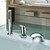 preiswerte Badewannenarmaturen-Badewannenarmaturen - Moderne Chrom Romanische Wanne Keramisches Ventil Bath Shower Mixer Taps / Zwei Griffe Drei Löcher