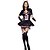 preiswerte Halloween-Kostüme für Herren und Damen-Women&#039;s Fifty Shades Sexy Uniforms Sex Cosplay Costume Sexy Costumes Patchwork Coat Dress Headpiece / Organza / Gloves / T-Back / Stockings