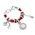 cheap Watches-Women&#039;s Toggle Clasp Fashion Watch Black / White / Red Tile Bracelet Watch - White Black Red