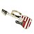 cheap Rings-Crystal Inlaid Flag Pattern Guitar Double Loop Ring(Random Color)