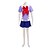 billige Anime-kostumer-Inspireret af Cosplay Cosplay Anime Cosplay Kostumer Japansk Cosplay Kostumer Skoleuniformer Patchwork Kortærmet Top Nederdel Til Dame