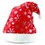 billige Julemandsdragter og julekostumer-Snowflake Pattern Red Fabric Jul Hat