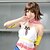 cheap Videogame Costumes-Inspired by Final Fantasy Yuna Video Game Cosplay Costumes Cosplay Suits Patchwork Short Sleeve Vest Armlet Waist Accessory Costumes / Chiffon