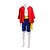 abordables Costumes de manga-Inspiré par Une pièce Monkey D.Luffy Manga Costumes de Cosplay Japonais Costumes de Cosplay Mosaïque Haut Ceinture Short Pour Homme Femme