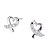 cheap Earrings-Gorgeous Silver Plate Rhinestone Heart Earring