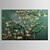 ieftine Picturi Florale/Botanice-Hang-pictate pictură în ulei Pictat manual - Faimos Tradițional Includeți cadru interior / Stretched Canvas