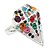 cheap Rings-Diamond Shape Crystal Inlaid Alloy Ring