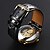 levne Mechanické hodinky-WINNER Pánské Náramkové hodinky mechanické hodinky Automatické natahování Z umělé kůže Černá S dutým gravírováním Analogové Zlatá