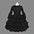 billige Lolitakjoler-Classic Lolita Vintage Inspireret Kjoler Dame Bomull Japansk Cosplay-kostymer Vintage Langermet Medium Lengde / Klassisk og Tradisjonell Lolita
