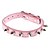 cheap Dog Collars, Harnesses &amp; Leashes-Dog Collar Adjustable / Retractable Studded Rivet PU Leather Brown Red Pink