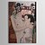 voordelige Schilderijen van mensen-Hang-geschilderd olieverfschilderij Handgeschilderde Beroemd Hedendaags Inclusief Inner Frame